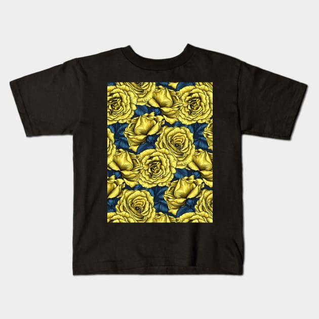 Yellow roses Kids T-Shirt by katerinamk